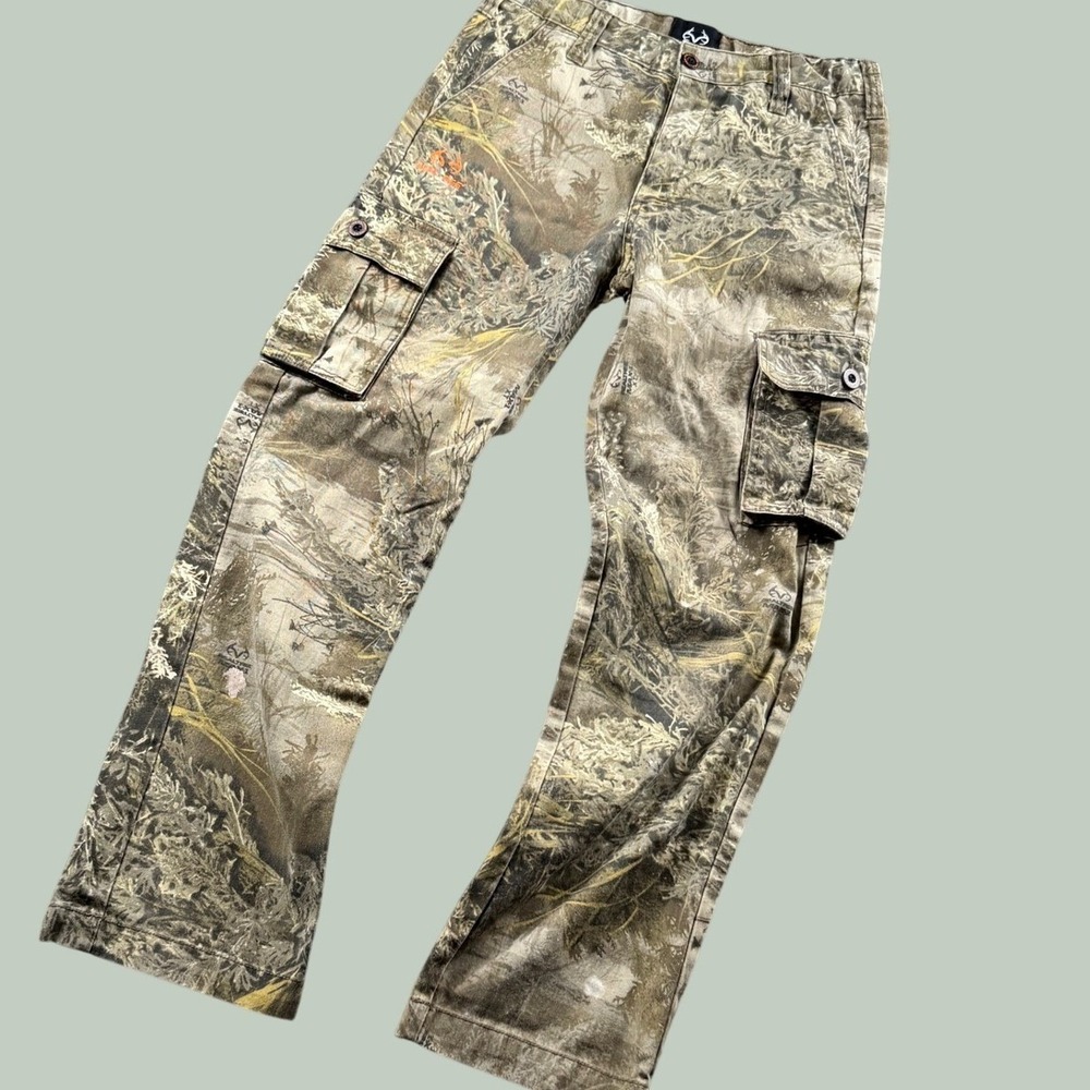 Realtree Cargo Pants Women 28 Brown Camo Max-1 XT Hunting Style 7145-2-C3